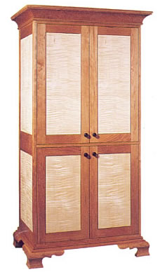 Tiger Maple & Cherry Armoire