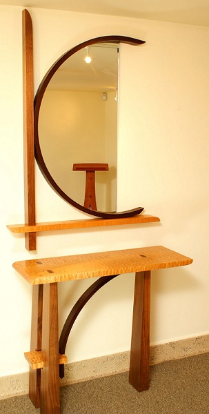 hall table with mirror